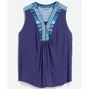 Navy Henley Tank, Market and Spruce (Stitch fix) 3x